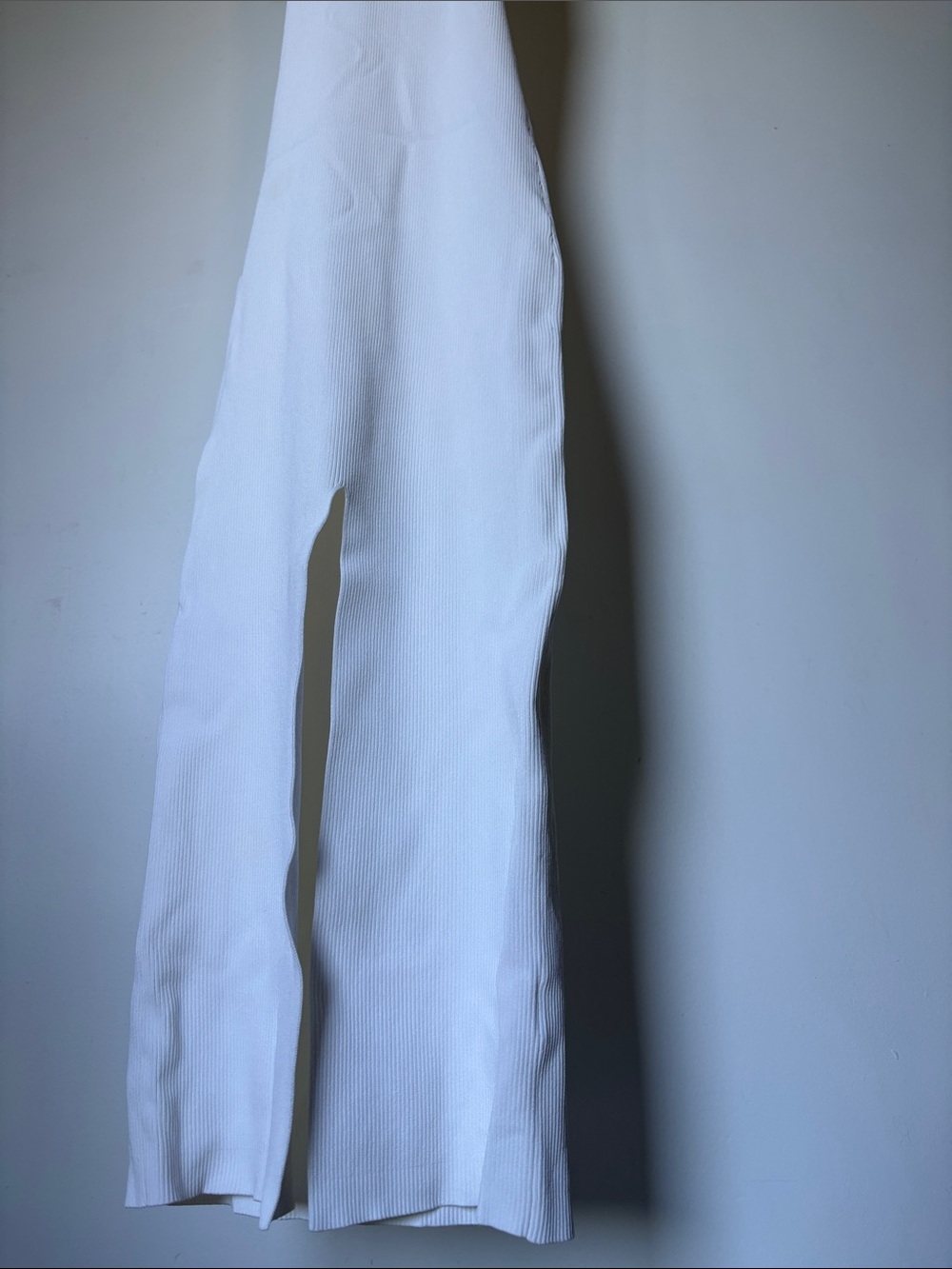 SIR the label White Ribbed Maxi Tank Dress with Front Slit Open Back - Picture 4 of 9